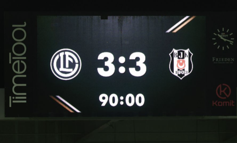 Beşiktaş işi rövanşa bıraktı: Lugano - Beşiktaş 3-3